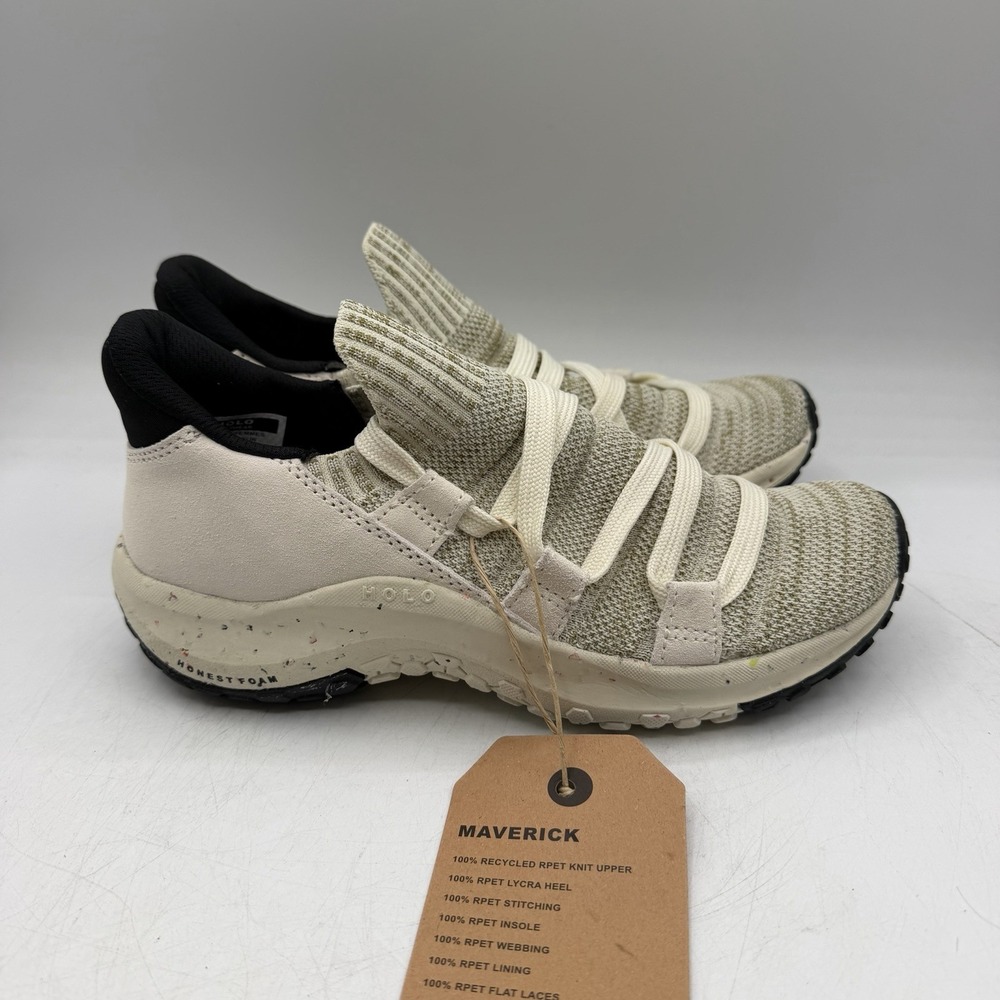 Holo Maverick Sneakers Womens Sz 6 Off White Lace Up Shoes Eco NWT